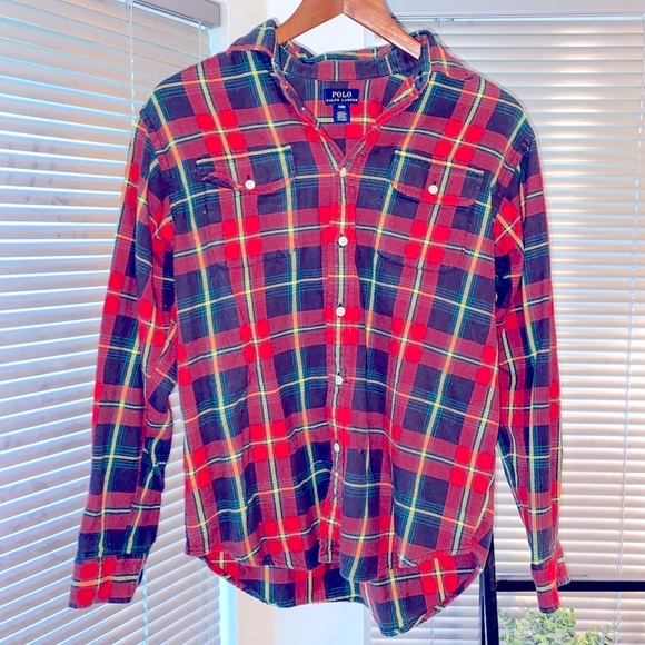 Ralph Lauren Boys Flannel Button Up - Picture 1 of 3